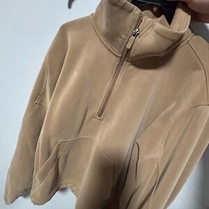 Lululemon brushed soft stream half zip sz10